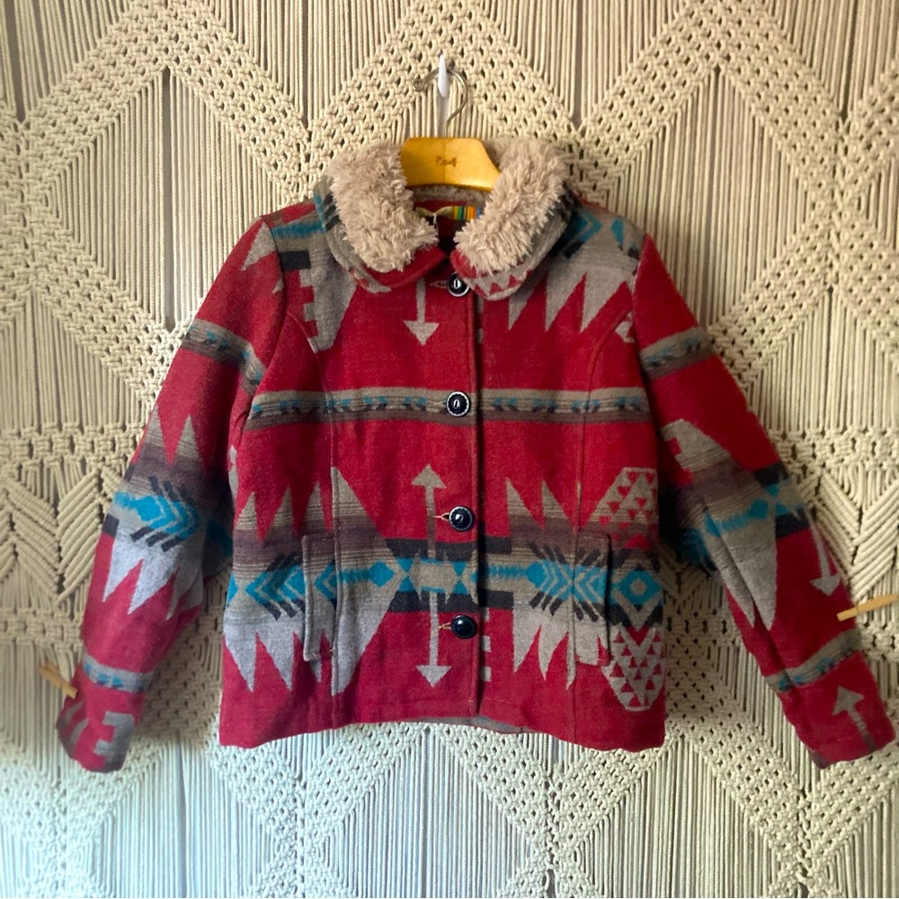 NWT True Grit Tapestry Native Inspired Blanket Jacket